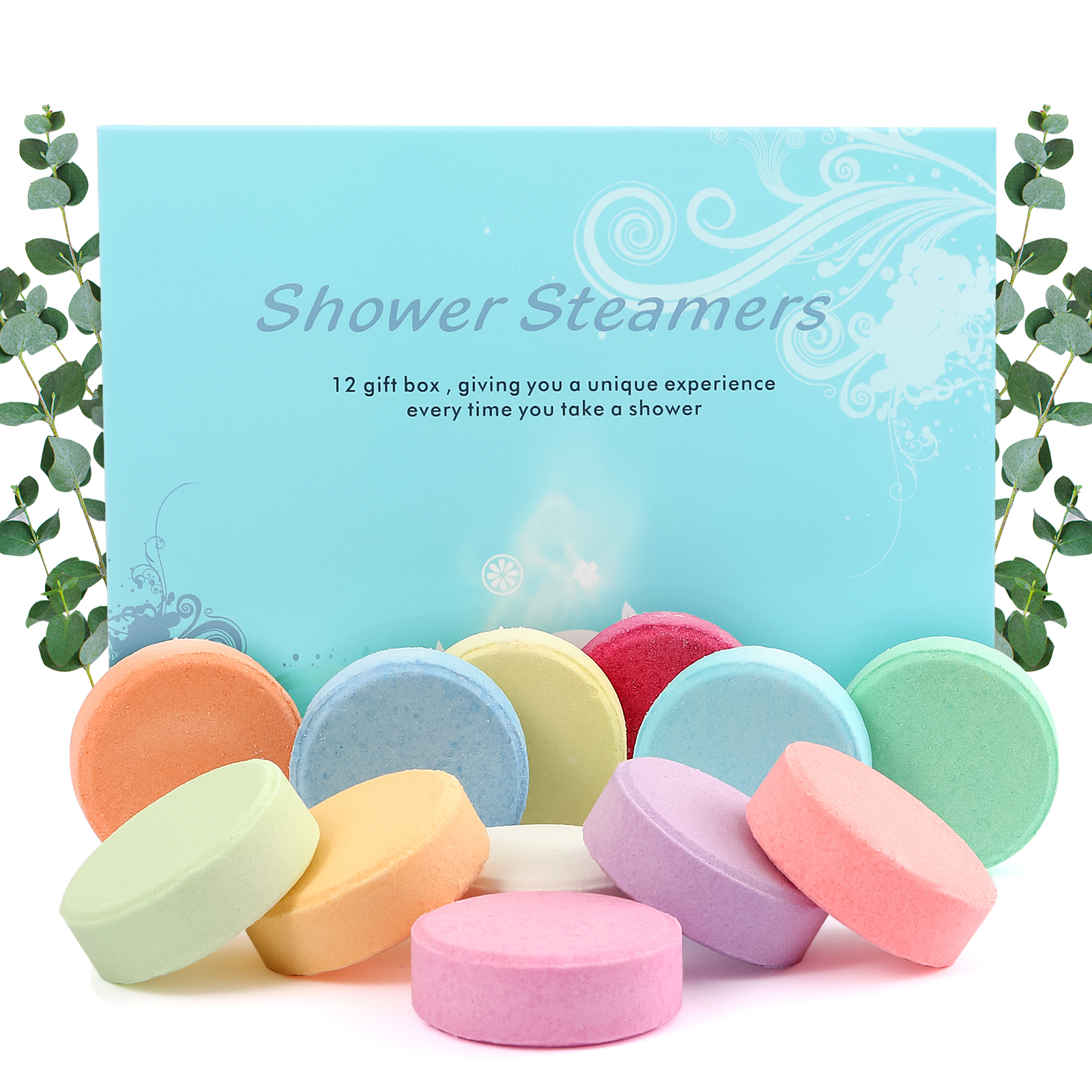 Home Fragrance Eucalyptus - Shower Steamers Aromatherapy - 12 Pack