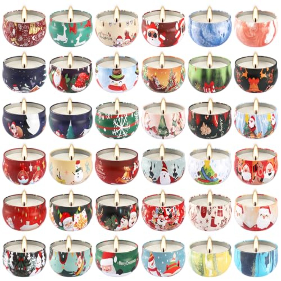 Home Fragrance Jar - 36 Pack Christmas Scented Candles, Candvent