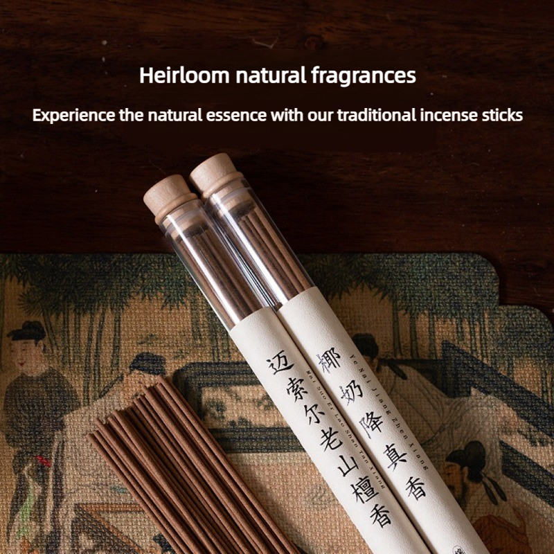 Home Fragrance Jar - Natural Sandalwood Incense Sticks Sleep Aid