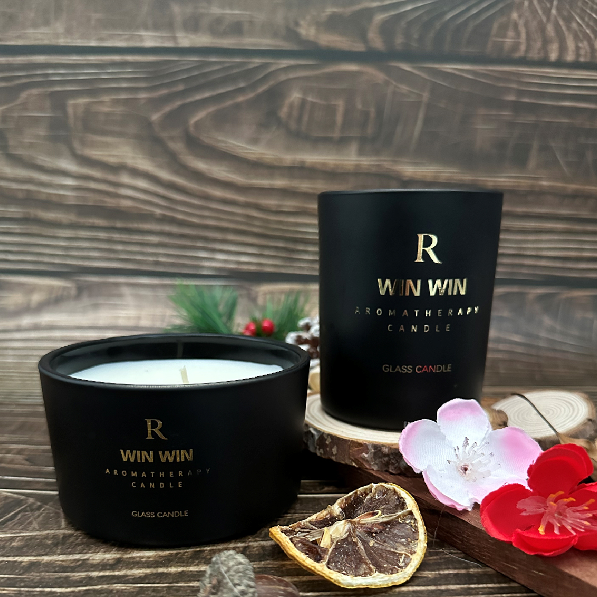 Home Fragrance Jar - Lavender/Velvet Rose Black Cup Size Cup