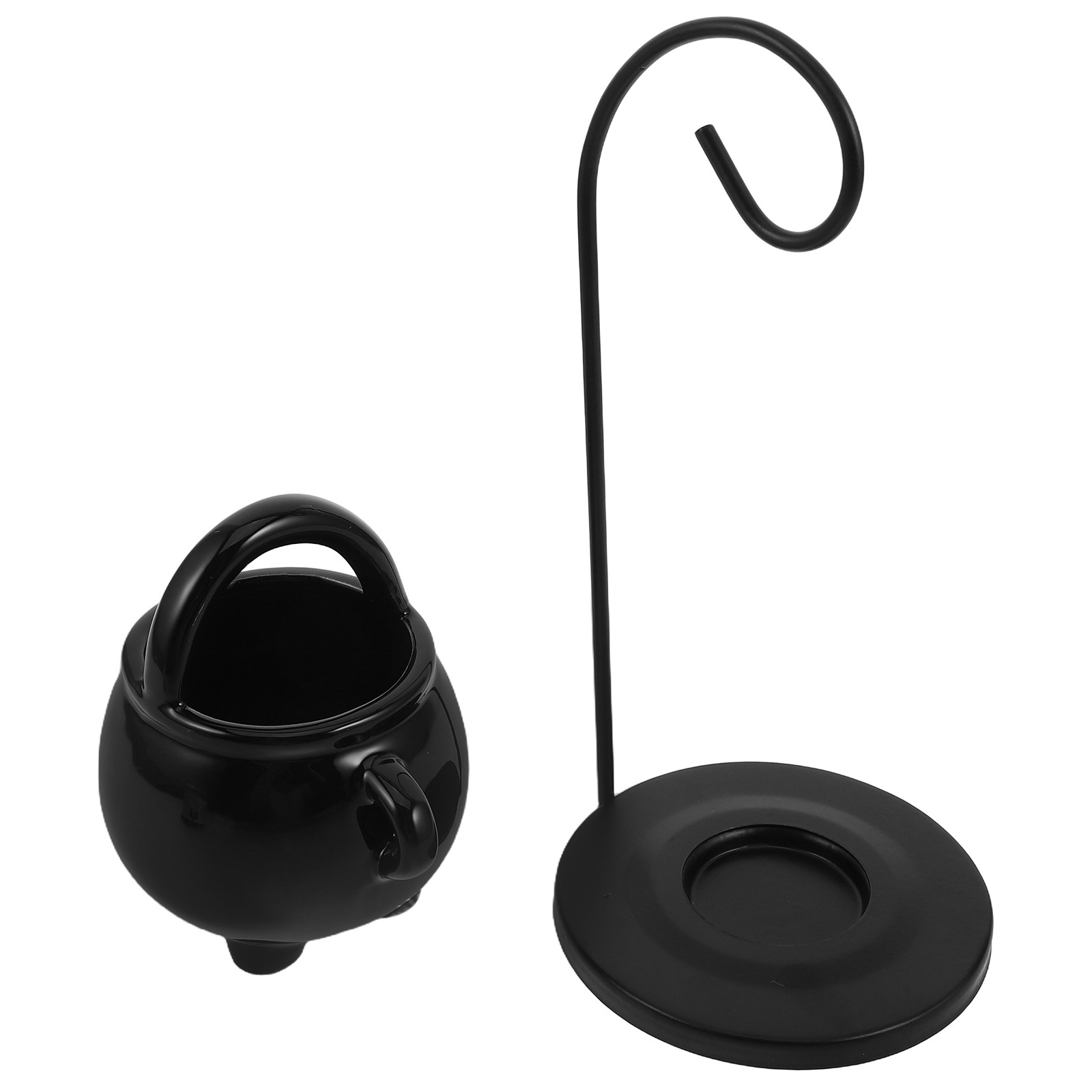 Wax Melt Burner - Hanging Cauldron Aromatherapy Oil Diffuser Black