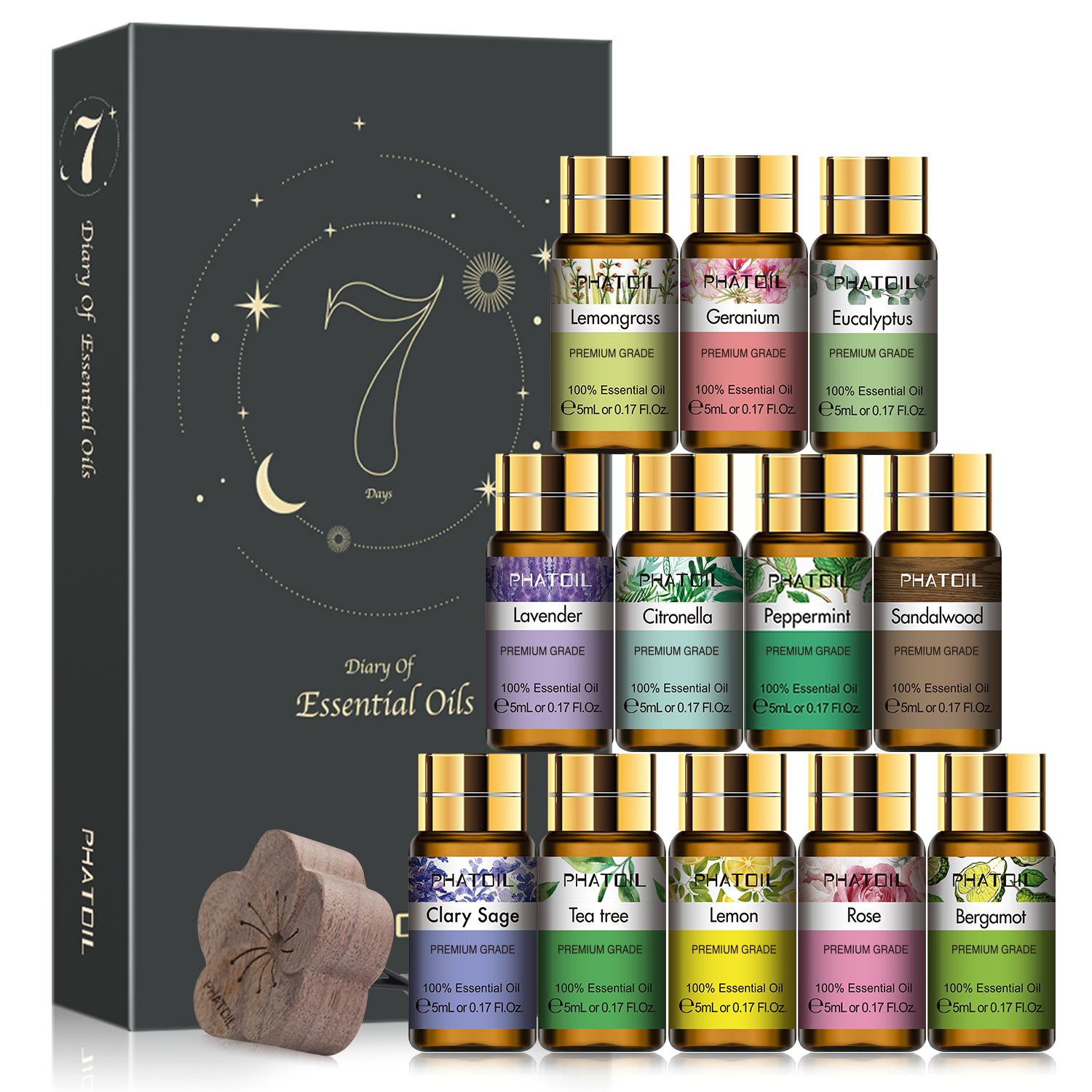 Home Fragrance Lemongrass - PHATOIL 12pcs Gift Box Pure Essential