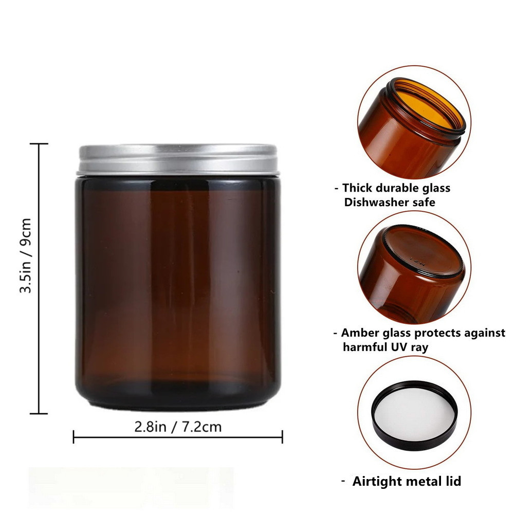 2pcs 8 Oz Empty Candle Jar Rou - Amber Jar Candle recensione e prezzo