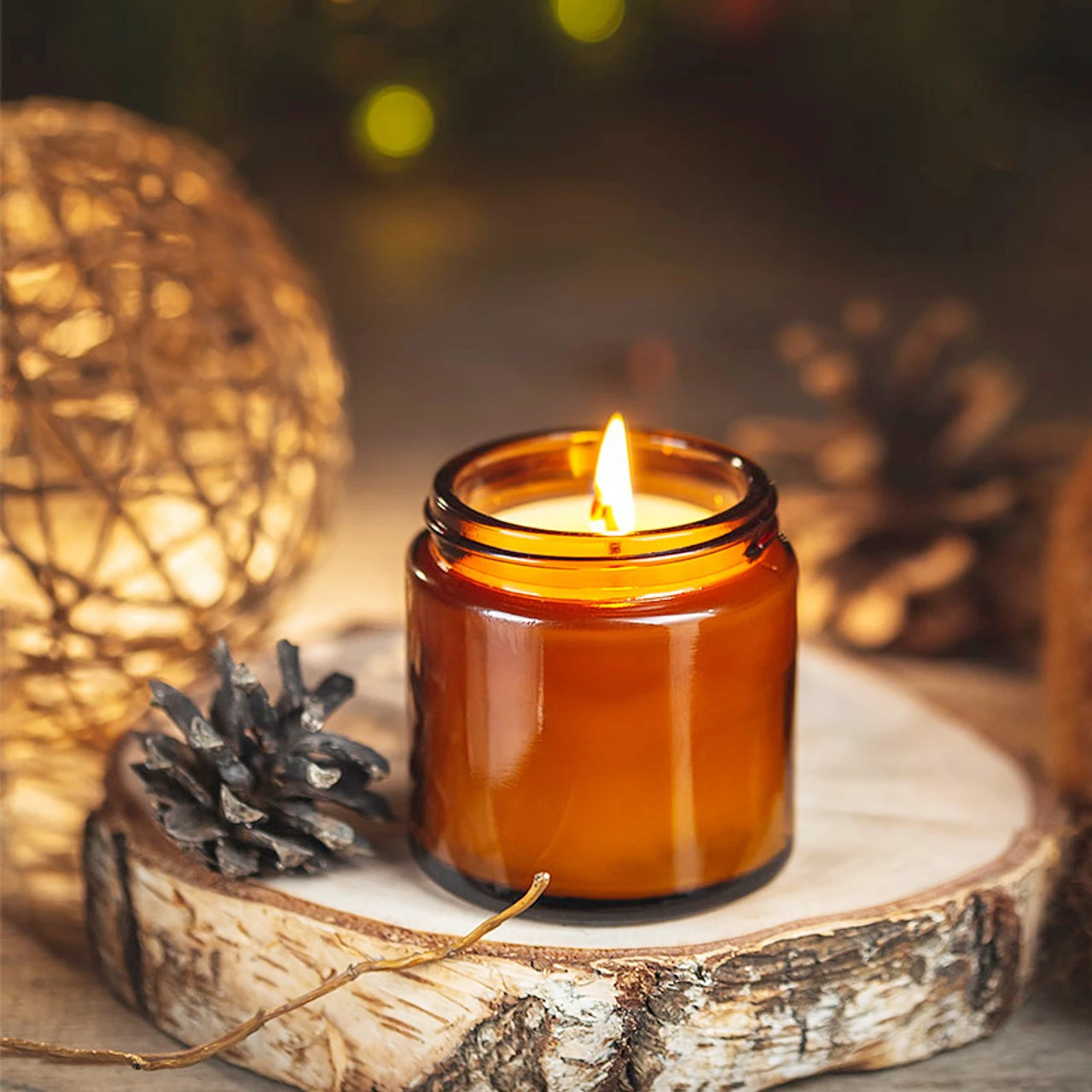 Glass Candle Jars, 4oz Amber R - Amber Jar Candle recensione e prezzo
