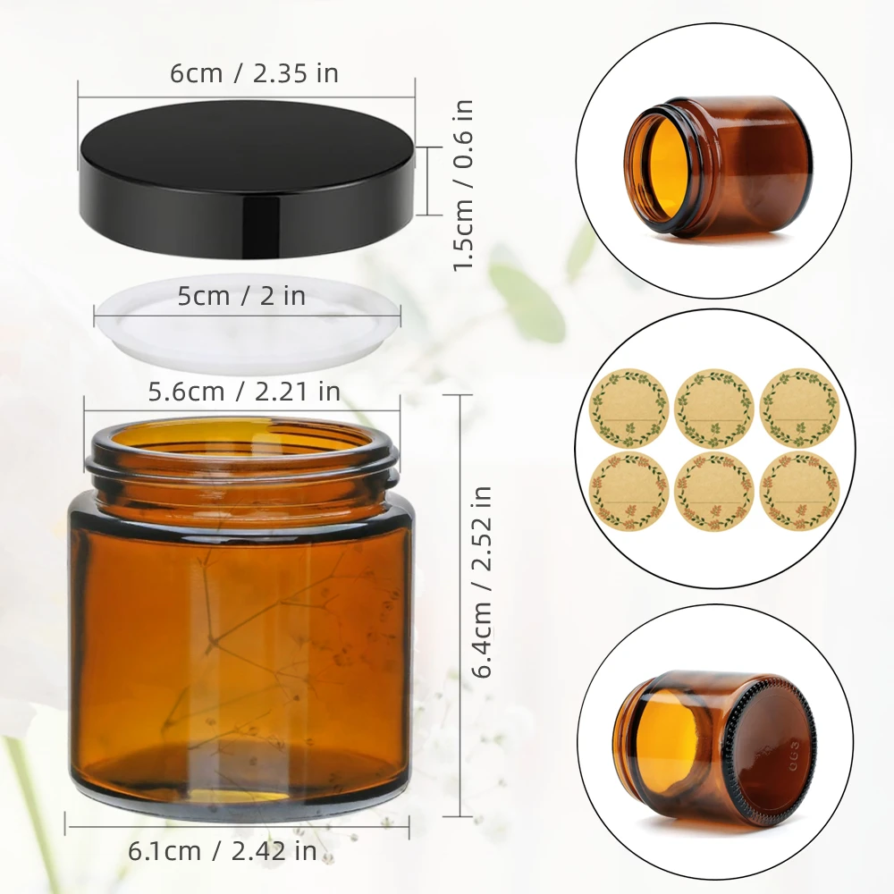Glass Candle Jars, 4oz Amber R - Amber Jar Candle recensione e prezzo