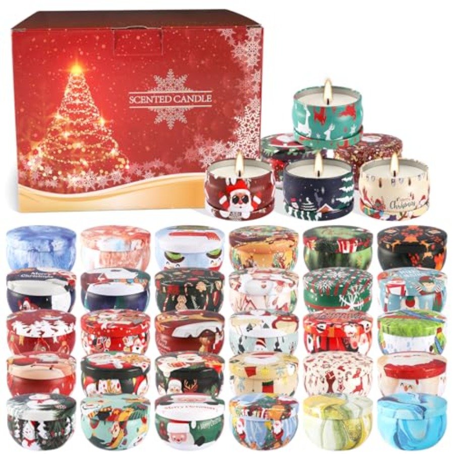 36 Pack Christmas Scented Cand - Home Fragrance Jar recensione e prezzo