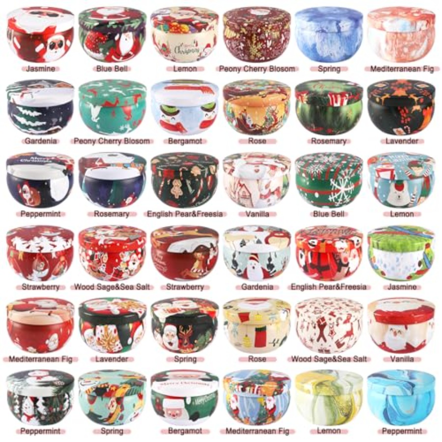 36 Pack Christmas Scented Cand - Home Fragrance Jar recensione e prezzo