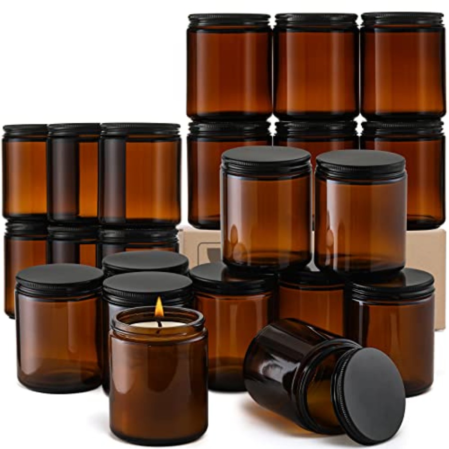 Pack, 8 OZ Thick Amber Candle  - Amber Jar Candle recensione e prezzo