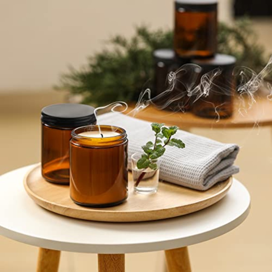 Pack, 8 OZ Thick Amber Candle  - Amber Jar Candle recensione e prezzo