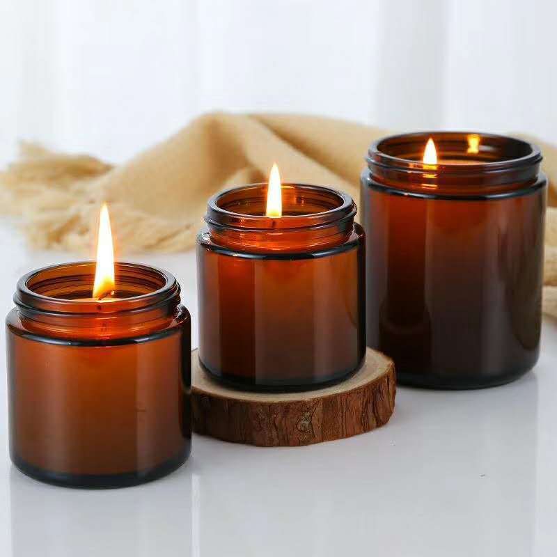 6pc 100/250ml Amber Glass Cand - Amber Jar Candle recensione e prezzo