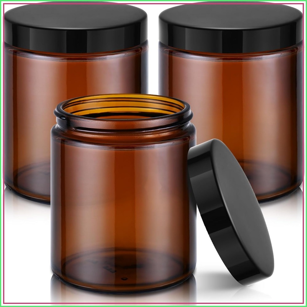 8oz Amber Glass Jars with Lids - Amber Jar Candle recensione e prezzo