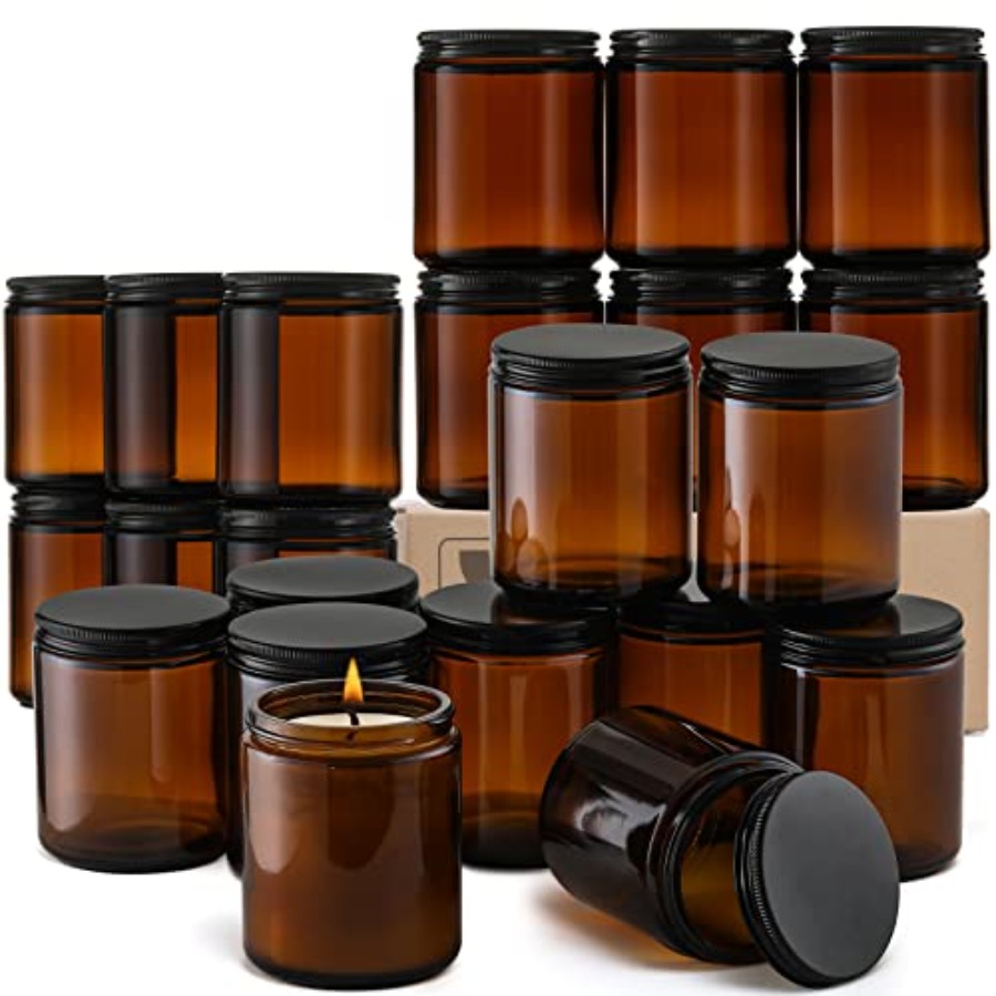 Pack, 8 OZ Thick Amber Candle  - Amber Jar Candle recensione e prezzo