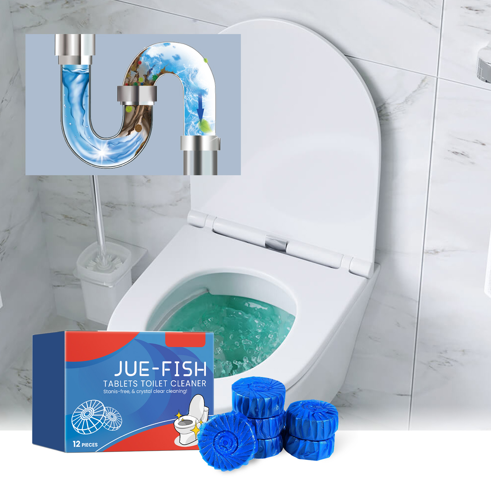 12Pcs Toilet Cleaner Toilet Cl - In Home Fragrance Products recensione e prezzo