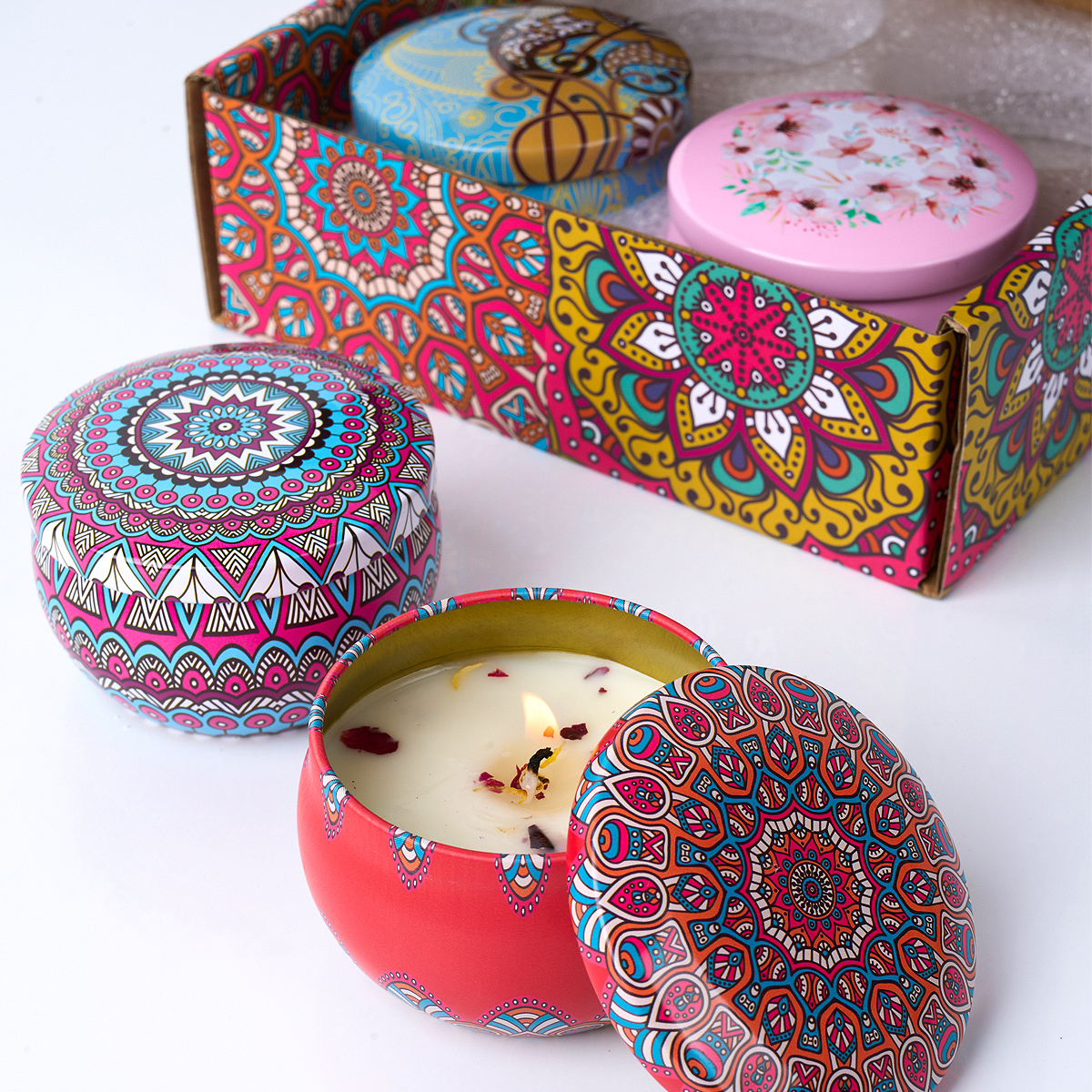 4PCS/Set Scented Candle Box Vi - Home Fragrance Jar recensione e prezzo