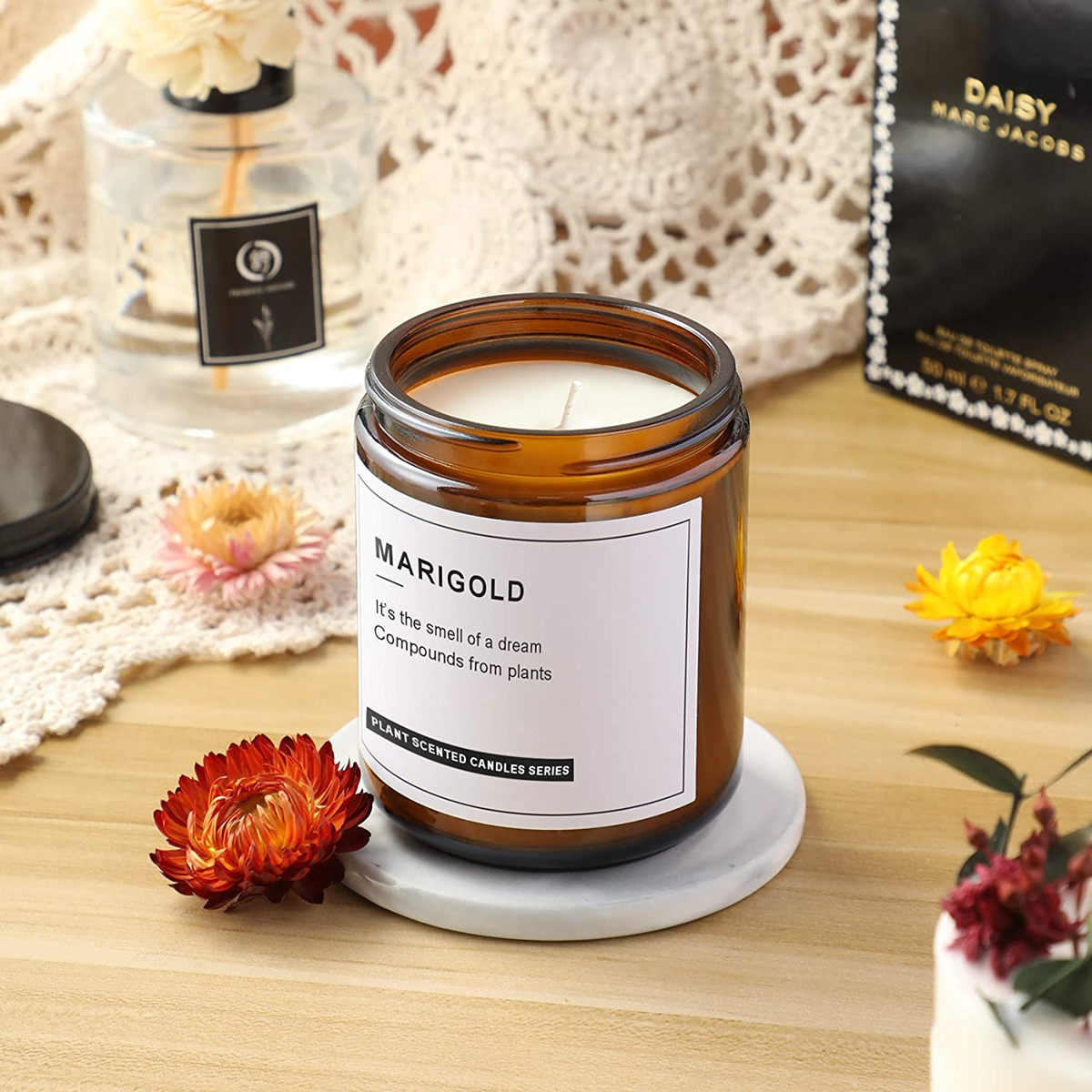 Empty Candle Jars, 8oz Amber G - Amber Jar Candle recensione e prezzo