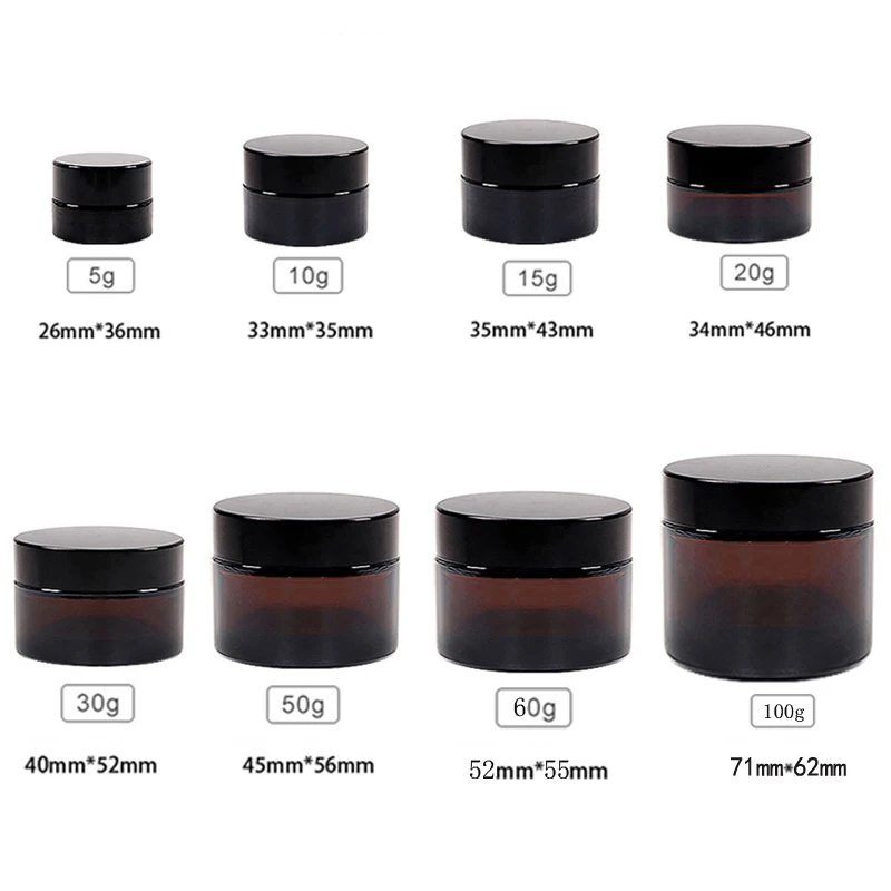 5Pcs 5g-100g Amber Empty Glass - Amber Jar Candle recensione e prezzo