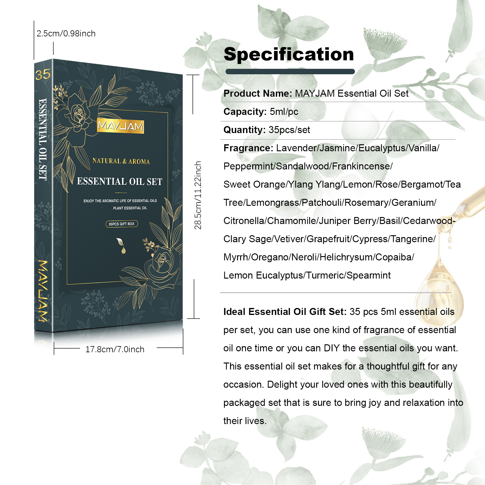 MAYJAM 35 Bottles Aromatherapy - Home Fragrance Eucalyptus recensione e prezzo