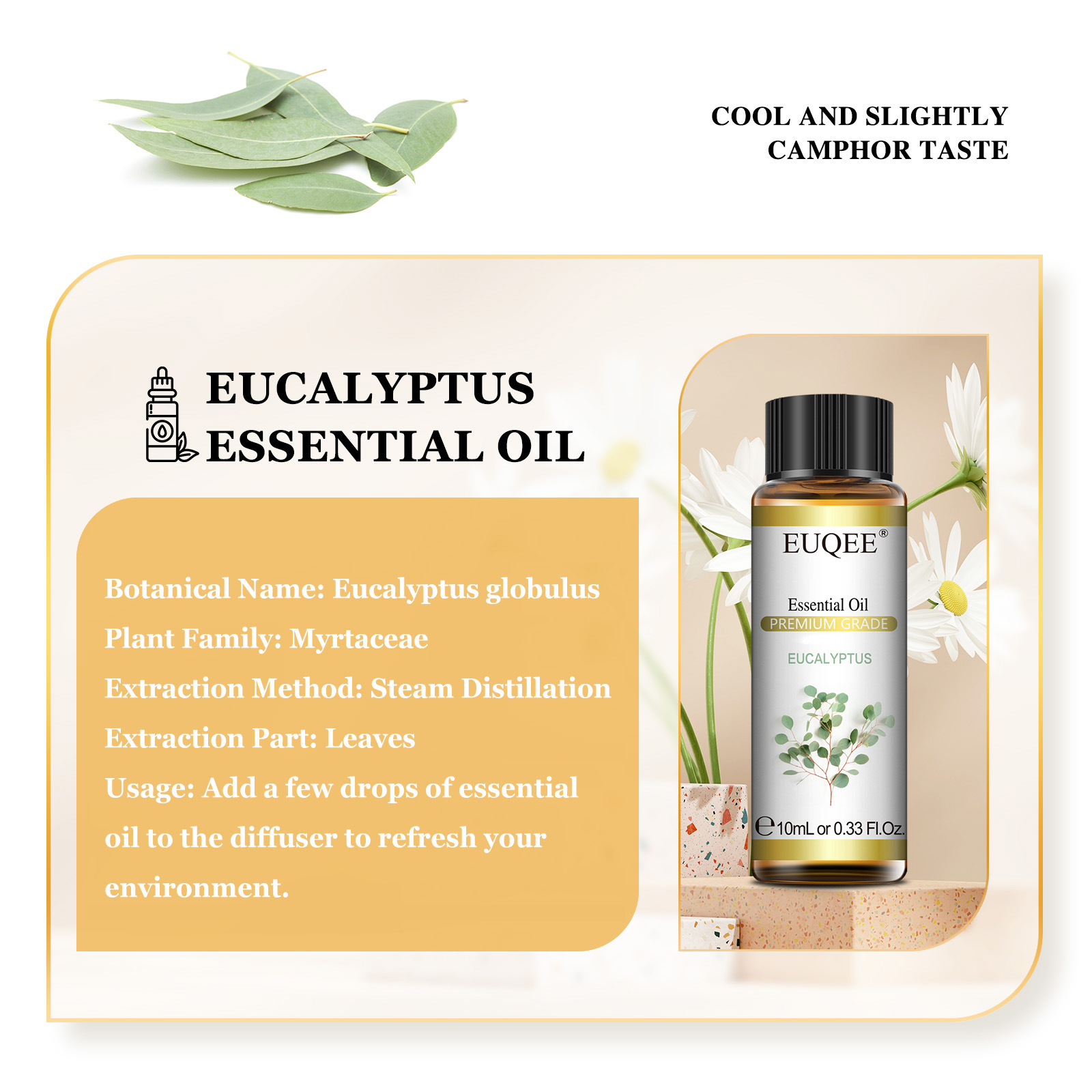 EUQEE 10ML Natural Essential O - Home Fragrance Eucalyptus recensione e prezzo