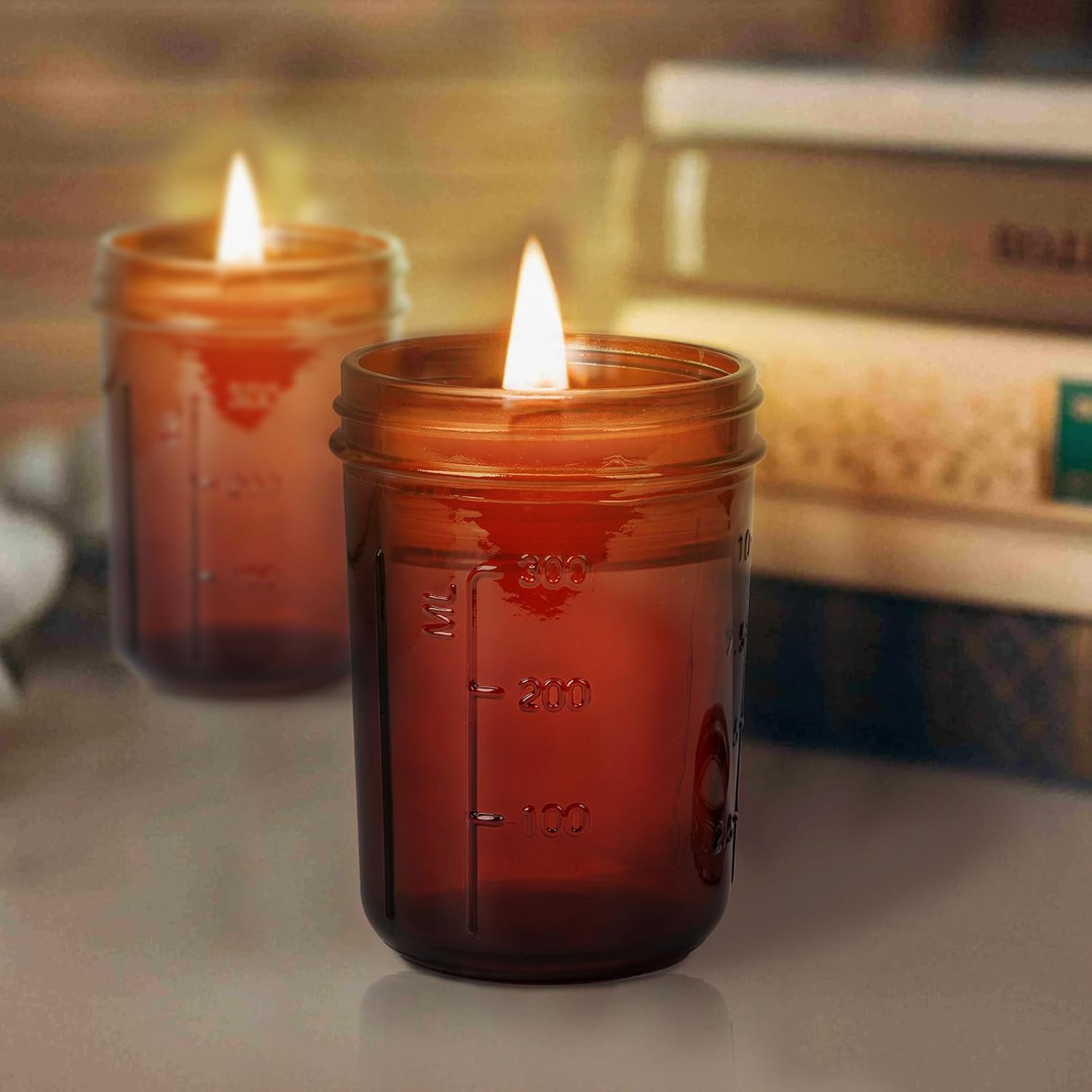 Amber Glass    Jars 16oz - 6 P - Amber Jar Candle recensione e prezzo