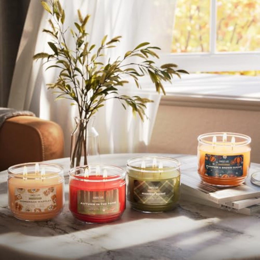 Fall Scented Candles, Anjou Pe - Amber Jar Candle recensione e prezzo
