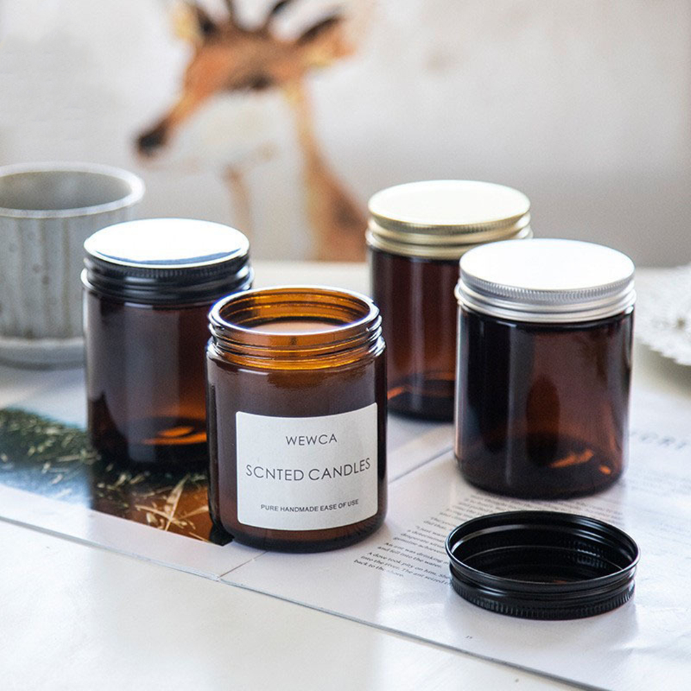 Empty Candle Jars, 8oz Amber G - Amber Jar Candle recensione e prezzo