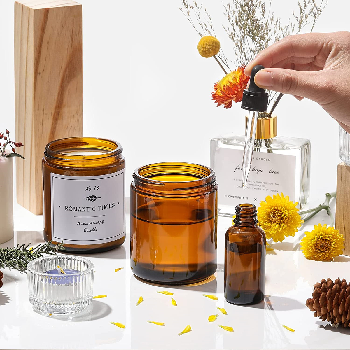Empty Candle Jars, 8oz Amber G - Amber Jar Candle recensione e prezzo