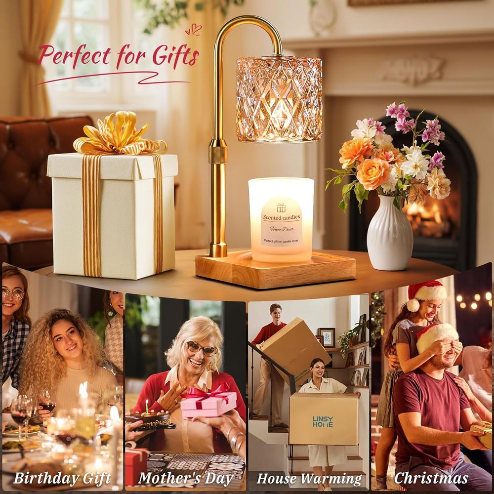 Candle Warmer Lamp with Timer  - Amber Jar Candle recensione e prezzo