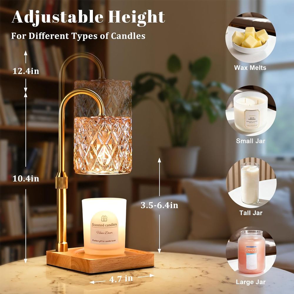 Candle Warmer Lamp with Timer  - Amber Jar Candle recensione e prezzo