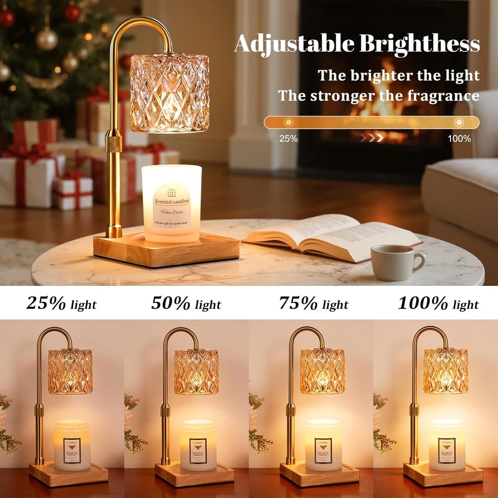 Candle Warmer Lamp with Timer  - Amber Jar Candle recensione e prezzo