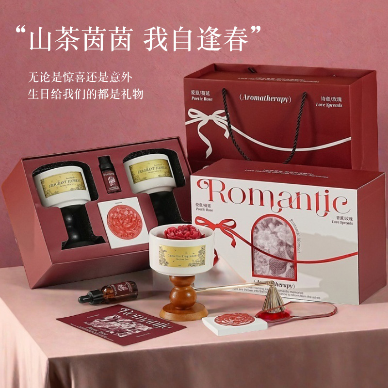 High-end Camellia Scented Cand - Home Fragrance Gift Box recensione e prezzo