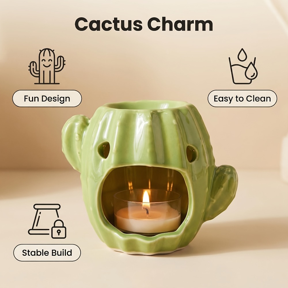 Cactus Shaped Ceramic Oil Burn - Wax Melt Burner recensione e prezzo