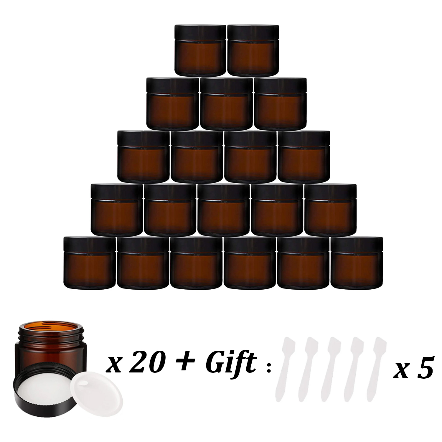 20PCS Small Amber Glass Jars w - Amber Jar Candle recensione e prezzo