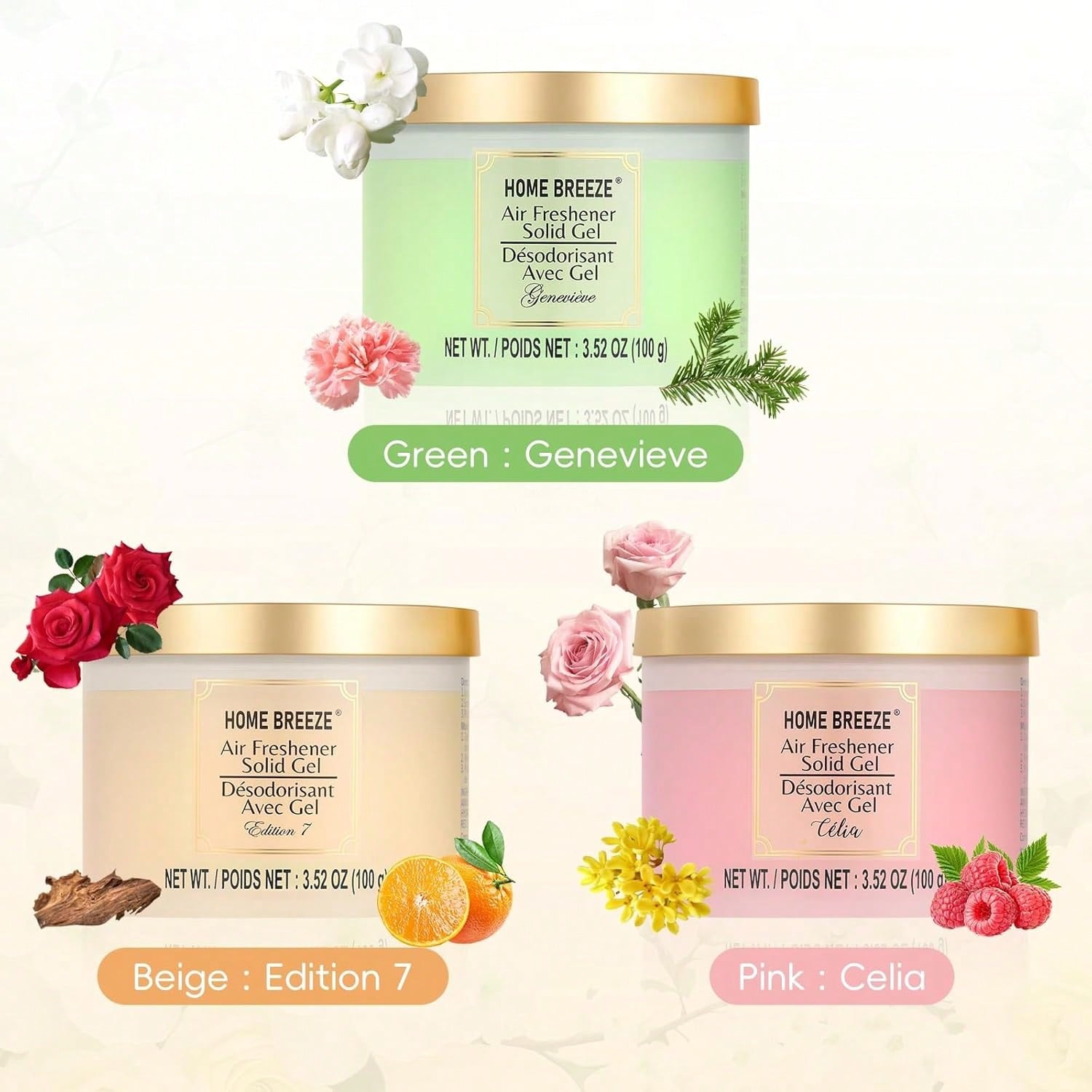 3Pcs Solid Gel Air Freshener 3 - Home Fragrance No 3 recensione e prezzo