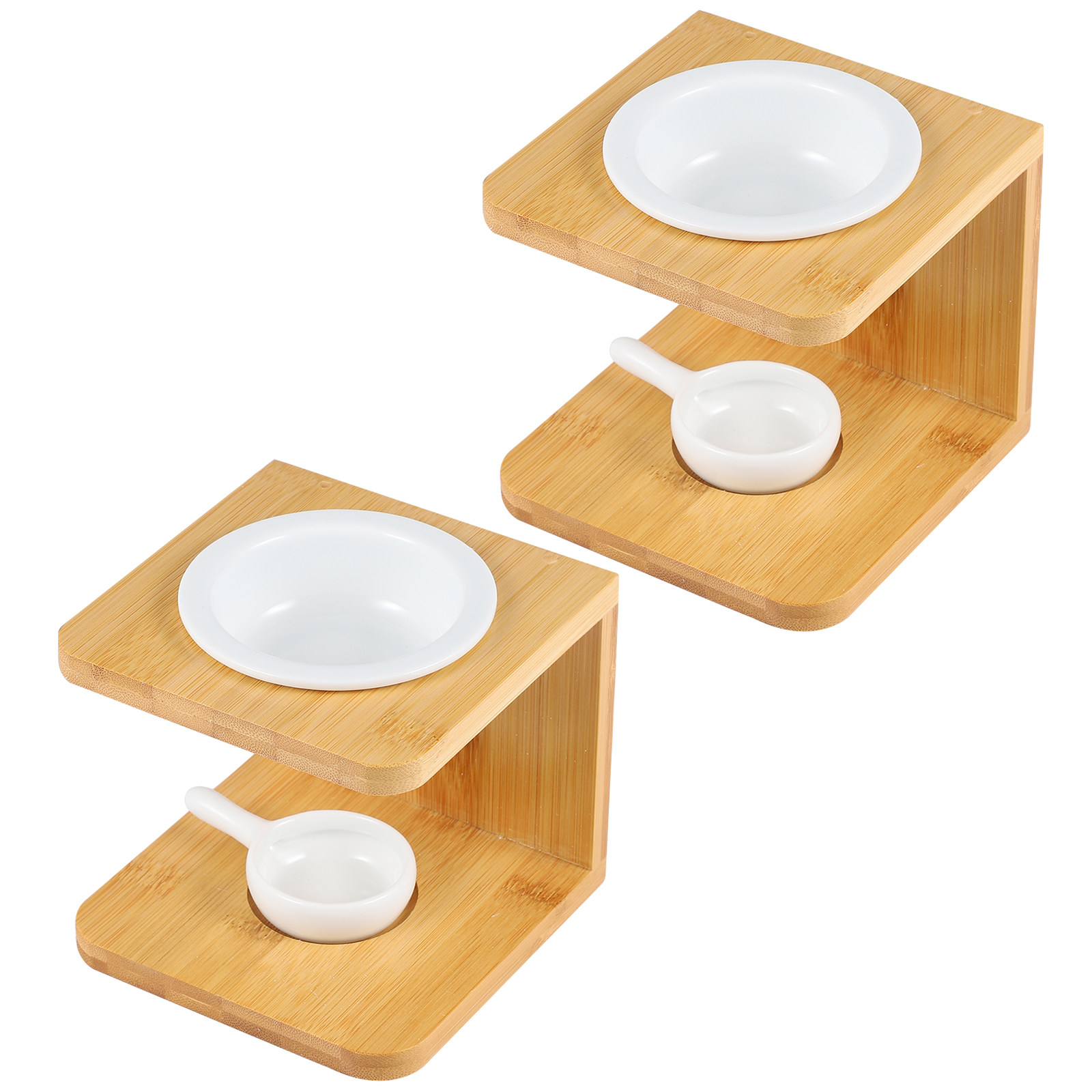 2Sets Bamboo Incense Burner Te - Wax Melt Burner recensione e prezzo