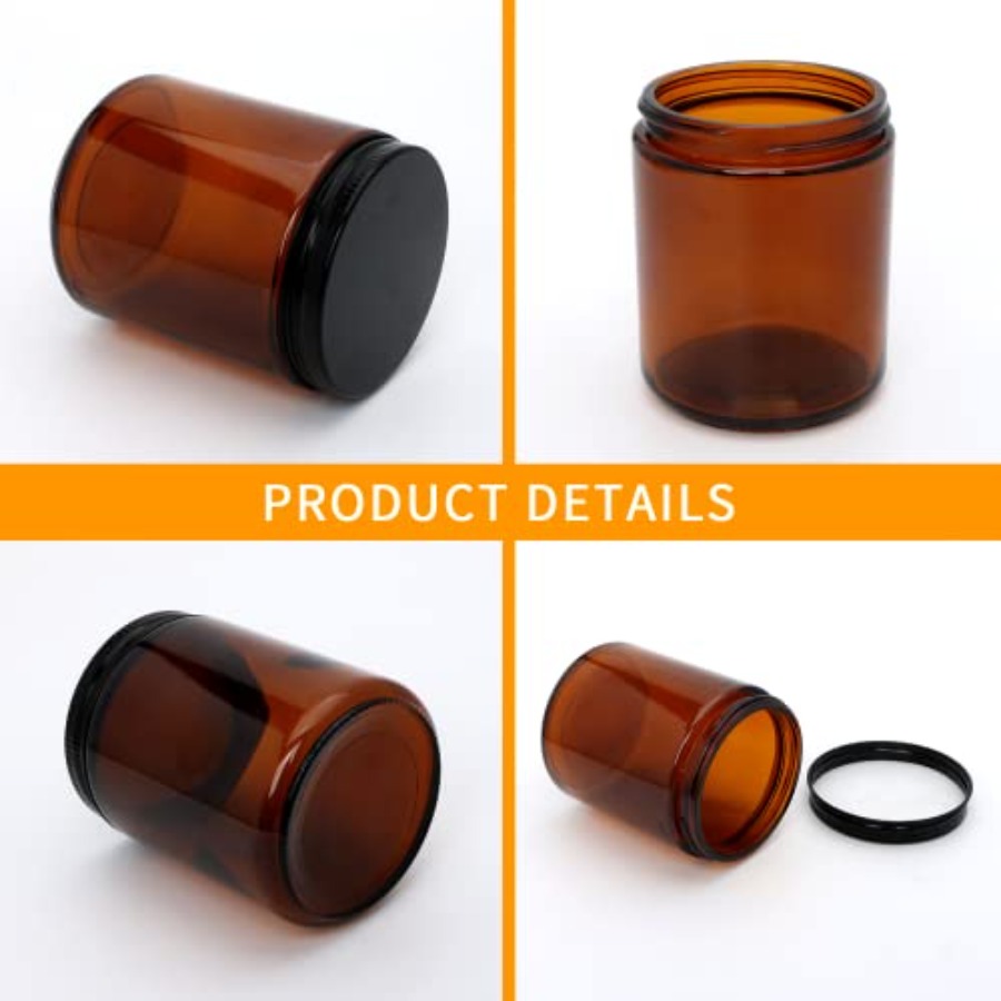 8oz Amber Candle Jars Set of 3 - Amber Jar Candle recensione e prezzo