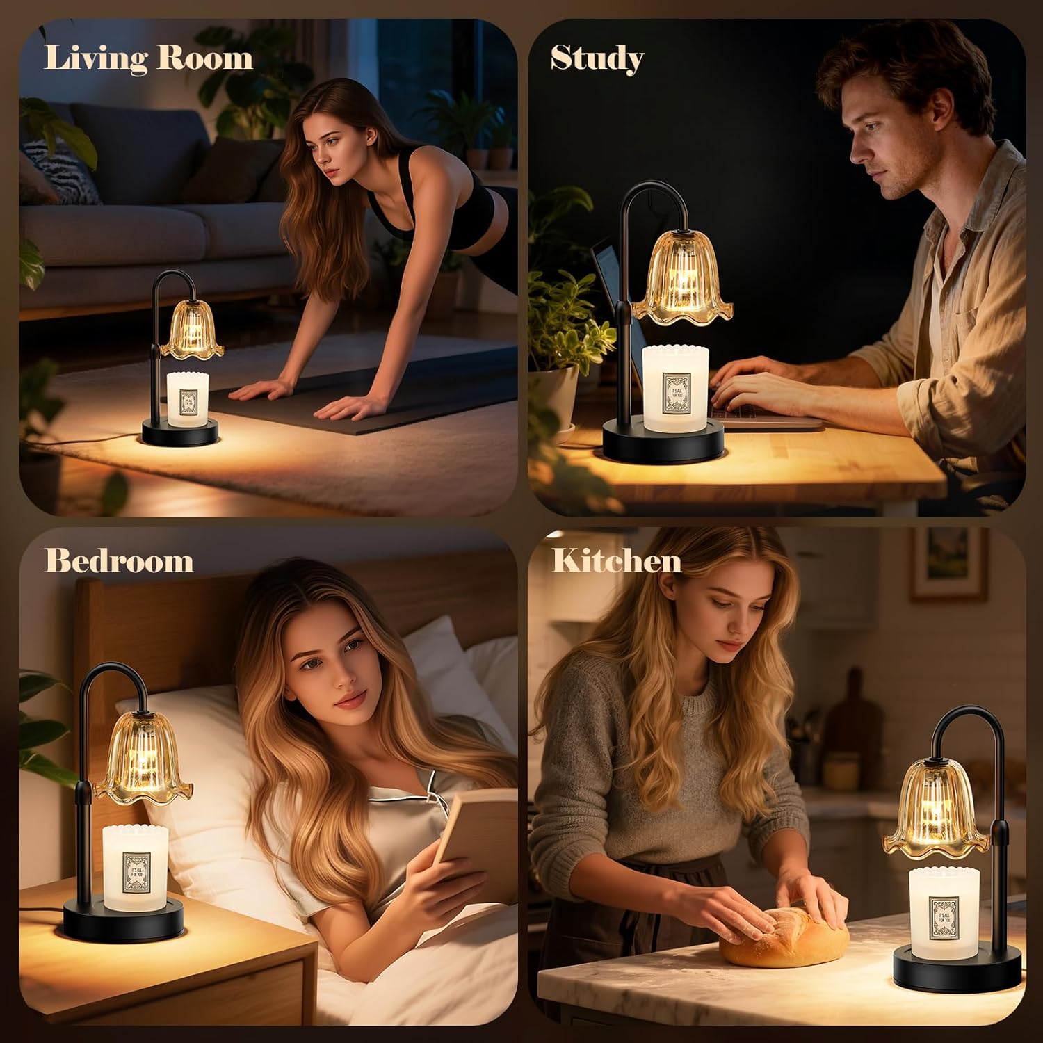 Candle Warmer Lamp with Timer, - Amber Jar Candle recensione e prezzo
