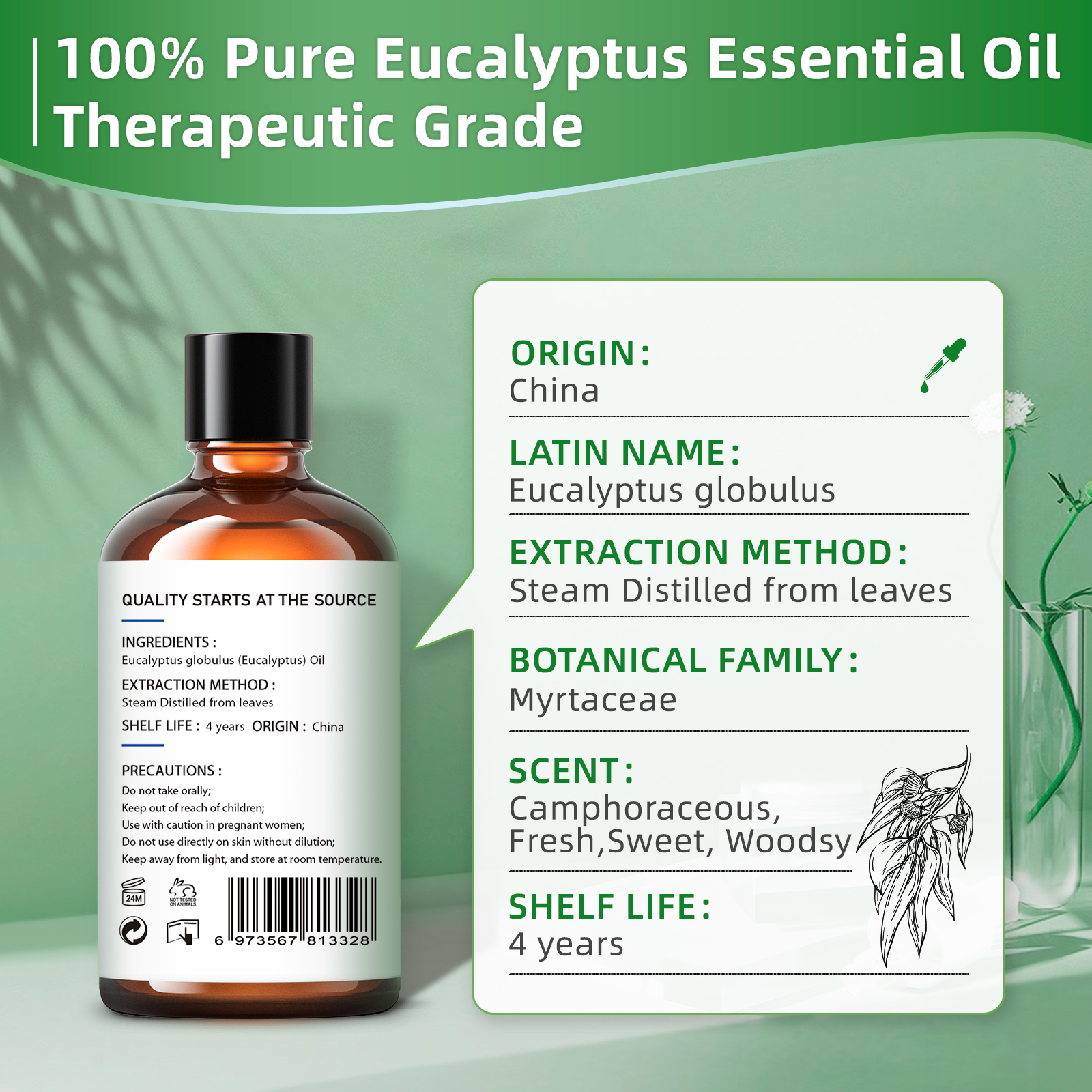 HIQILI 100ML Eucalyptus Vanill - Home Fragrance Eucalyptus recensione e prezzo